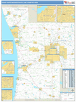 Grand Rapids-Wyoming Metro Area Wall Map Basic Style